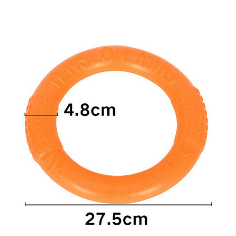 Oransj Stor gummiring hundeleke, Ø:27cm