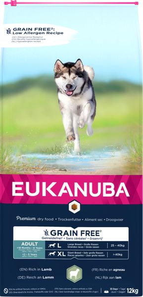 Hovedbilde EUKANUBA Adult Large Grainfree lam 12kg