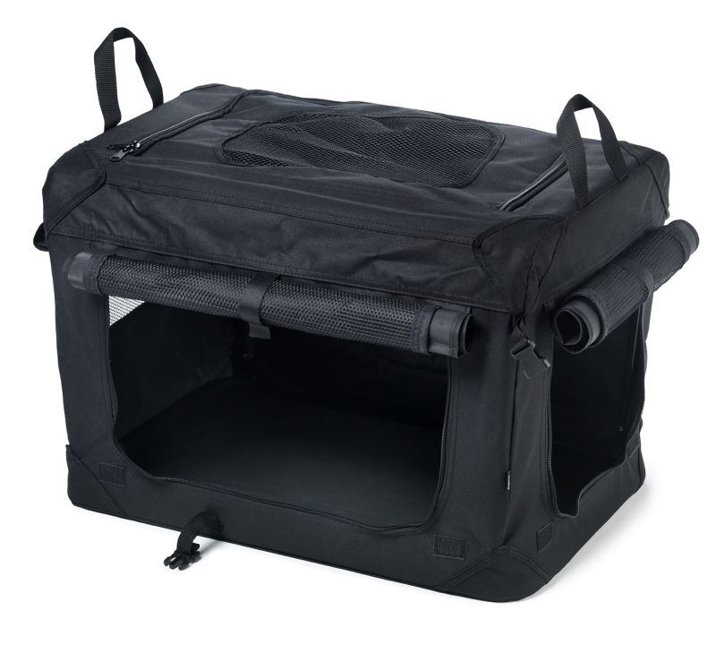 70cm L Sort canvas hundebur
