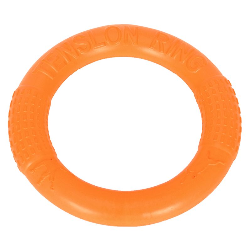 Oransj Stor gummiring hundeleke, Ø:27cm