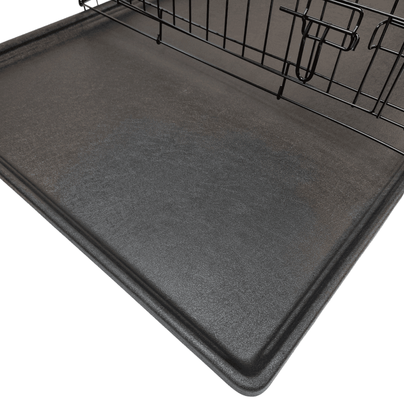 Medium sammenleggbart stålbur til hund (78x55x62cm)