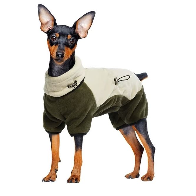 Hovedbilde Grønn og beige polarfleece hundedress