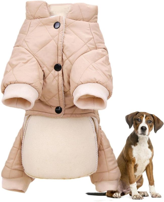 Beige vinterdress til hund