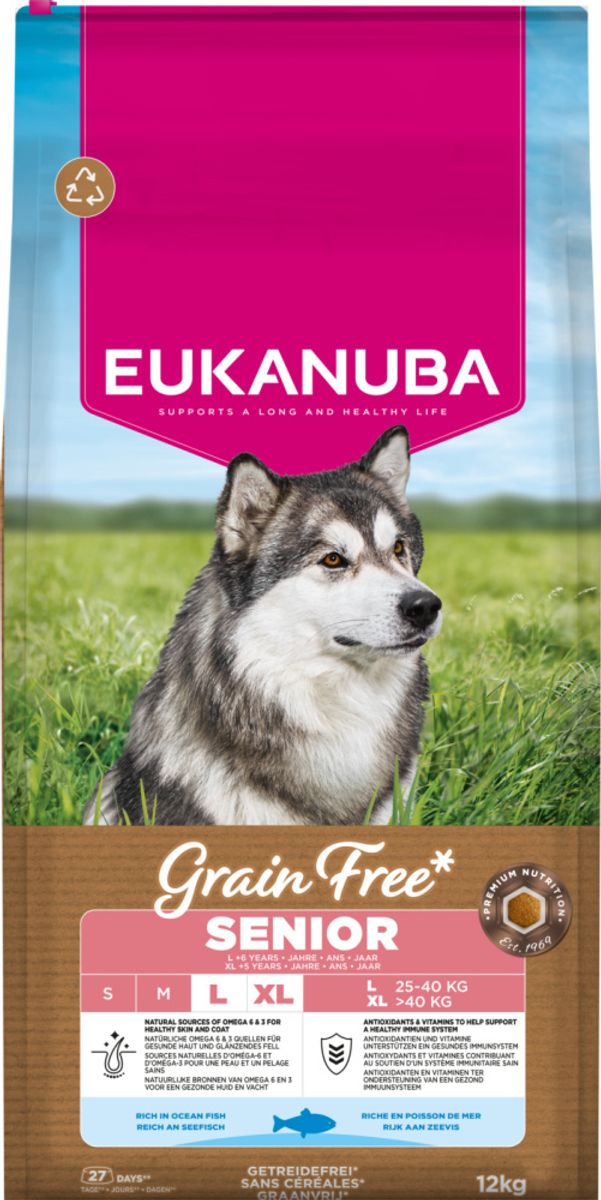 Eukanuba Senior Large Grain Free Ocean Fish 12kg