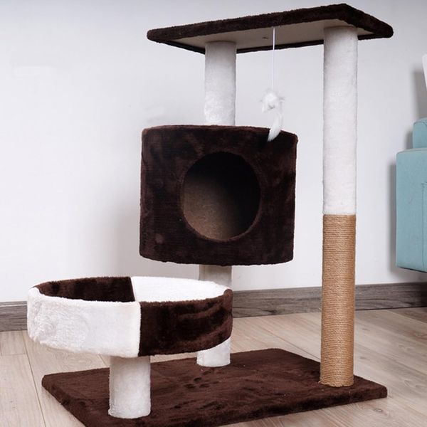 Hovedbilde Brunt/Lyst kloremøbel til katt, 55cm høyt