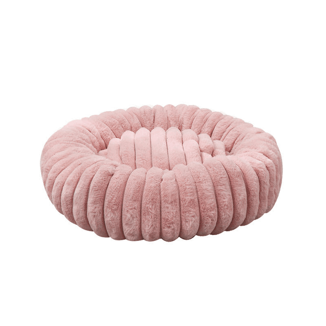 Hovedbilde Rosa myk cord donut hundeseng 60cm