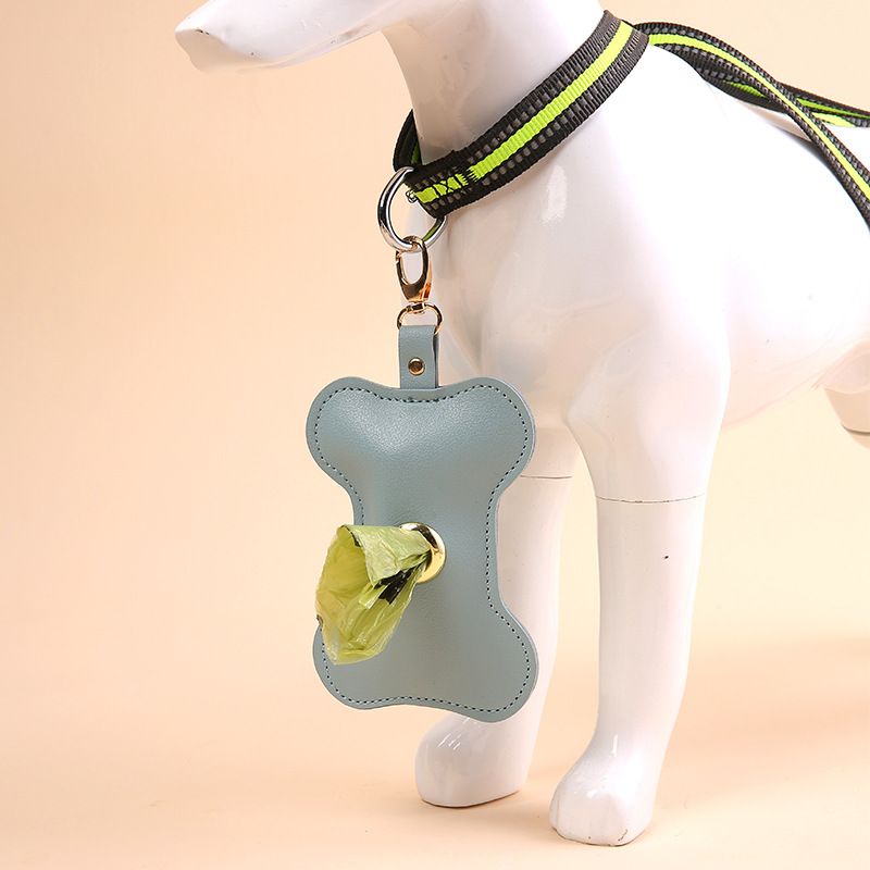 Sort hundeposeholder i skinn - Hundebeinformet
