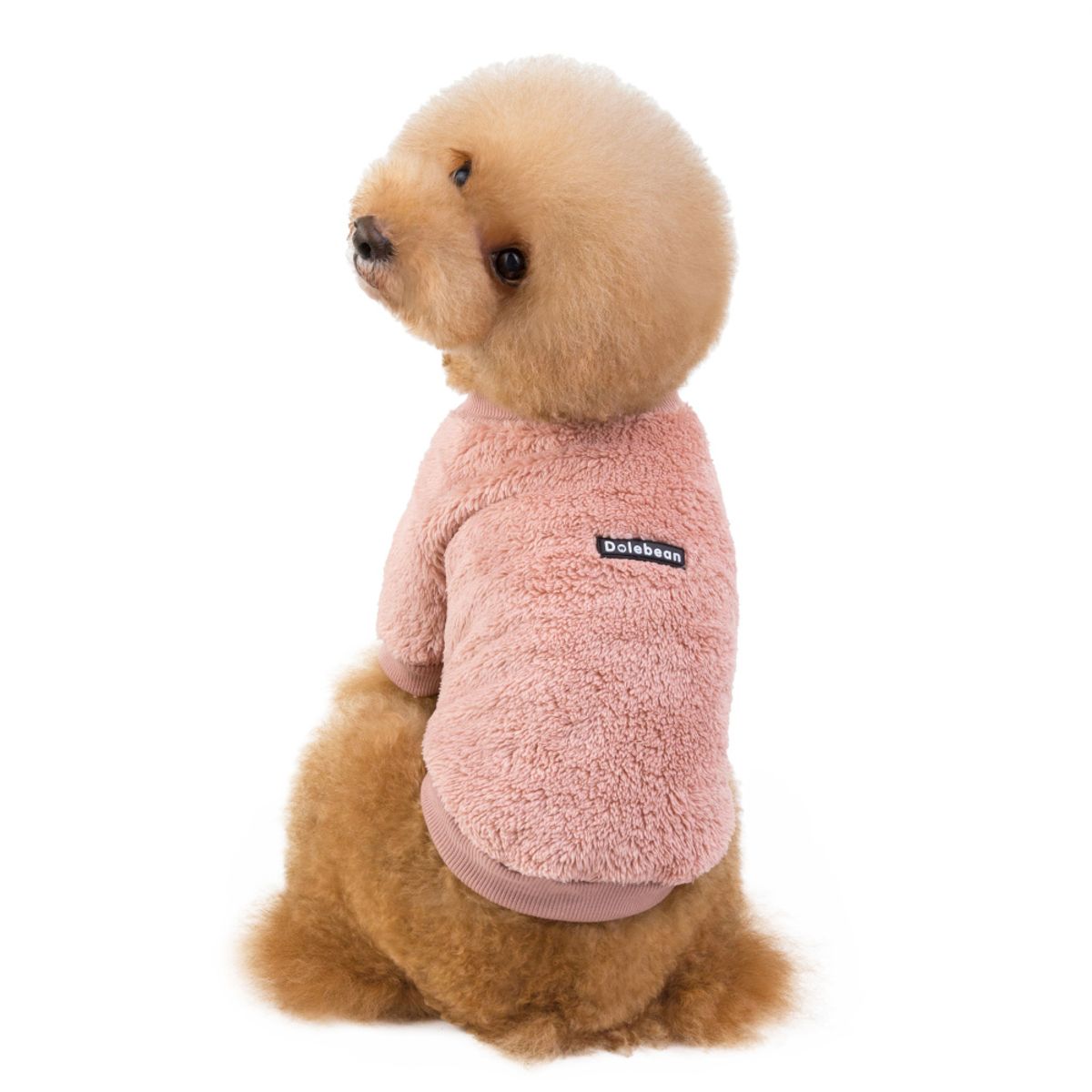 Myk korallfleece hundegenser - rosa