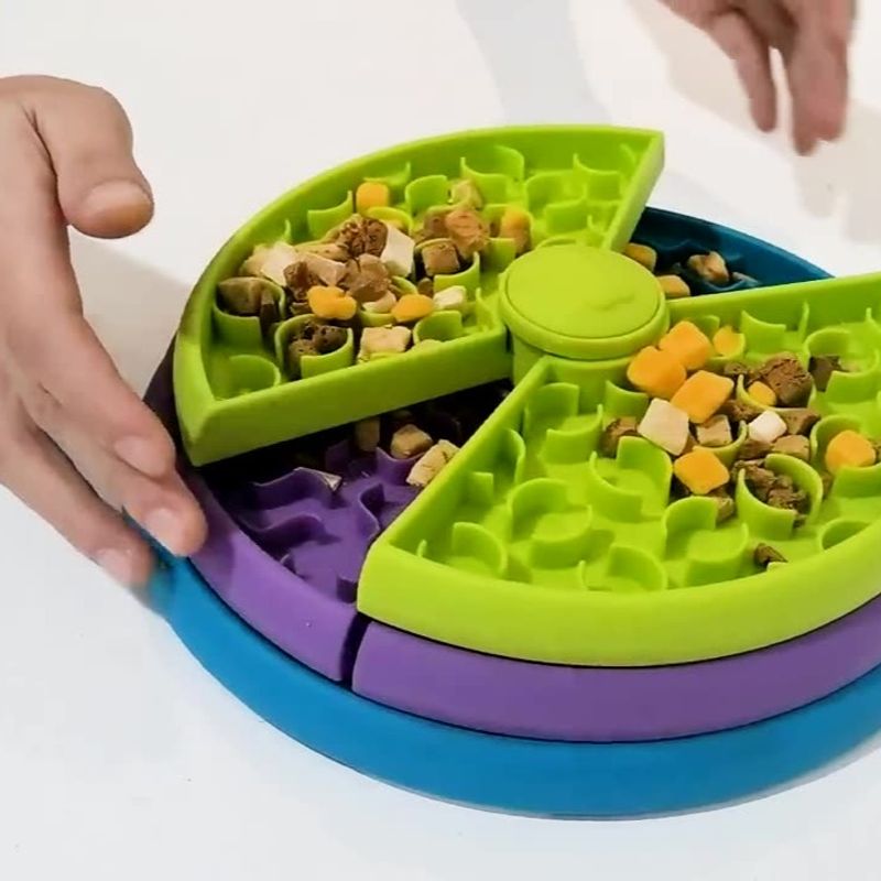 Slikkematte Slow feeder med flere etasjer - til hund