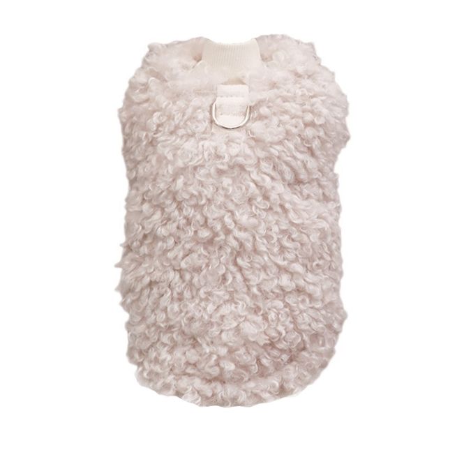Hovedbilde Lys beige fuskepels hundevest 