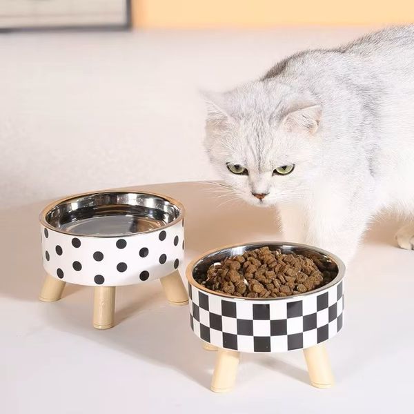 Hovedbilde Minimalistisk polkadot hundeskål med bein