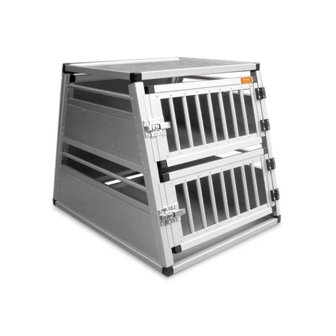 Hovedbilde S/M Toetasjes aluminium hundebur til bil, 2 x 12-15kg