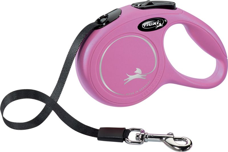 Rosa Flexi New Classic hundebånd (Bånd 0-60kg)