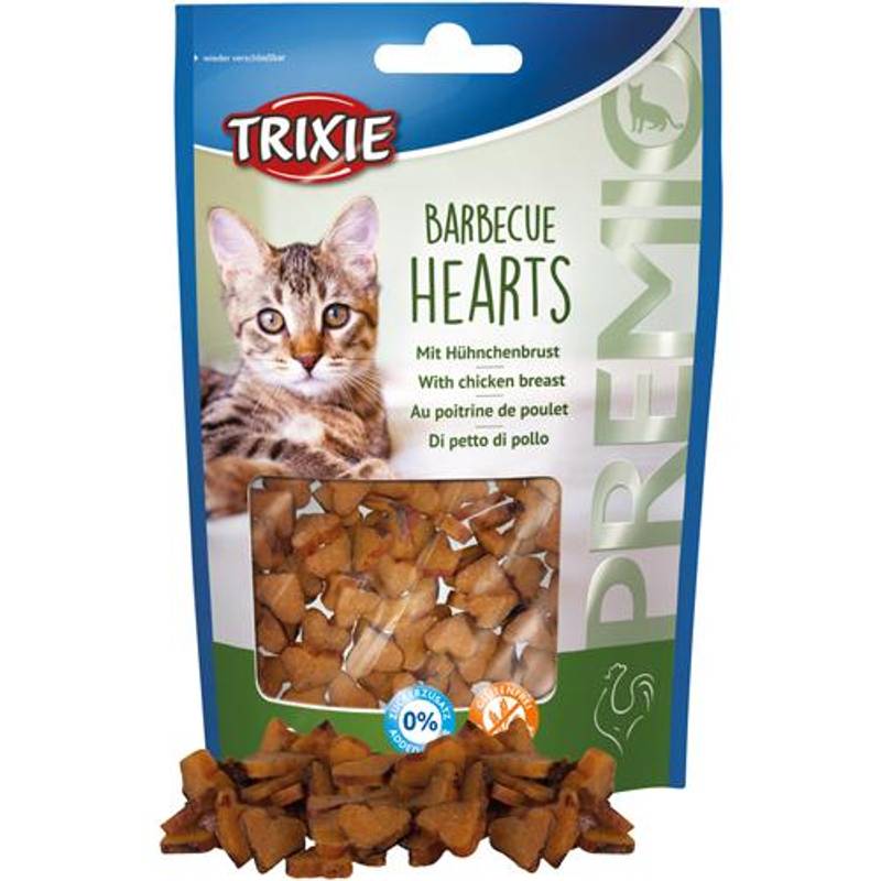 Premio BBQ chicken hearts til katt