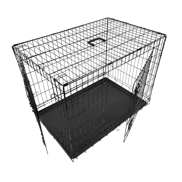 Hovedbilde Large sammenleggbart stålbur til hund (93x62x69cm)