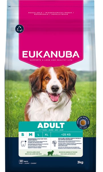 Hovedbilde Eukanuba Adult Small/Medium Breed Lam & Ris 3kg