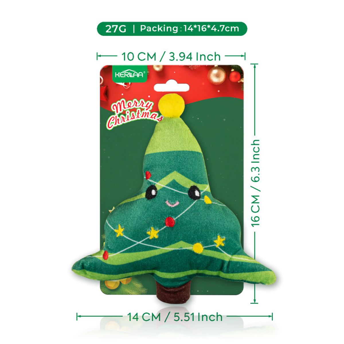 Plysj julete juletre katteleke