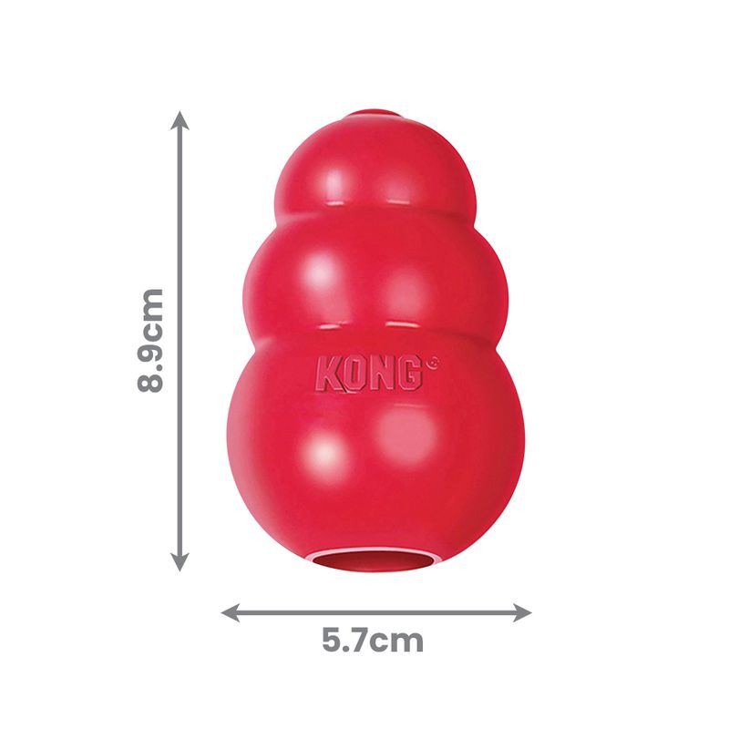 KONG Hundeleke Classic Rød M 8,5cm