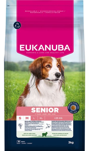 Hovedbilde Eukanuba Senior Small/medium Lam og Ris 3kg