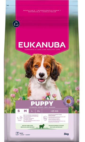 Hovedbilde Eukanuba Puppy Small/medium Breed Lam & Ris 3kg
