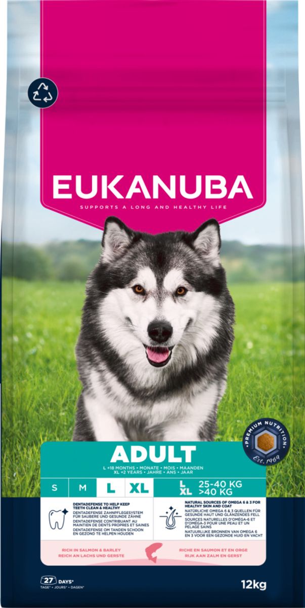 Eukanuba Adult Large Breeds Laks og Bygg 12kg