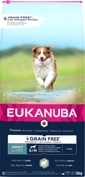 Hovedbilde EUKANUBA Adult Small/medium Grainfree lam 12kg