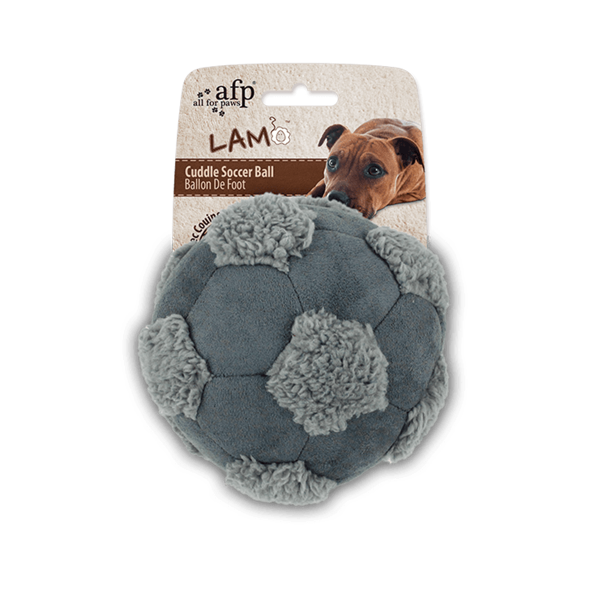 Stor hundeleke plysj fotball 15cm