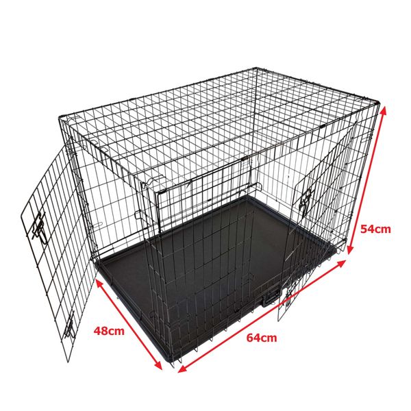 Hovedbilde Medium sammenleggbart stålbur til hund (78x55x62cm)