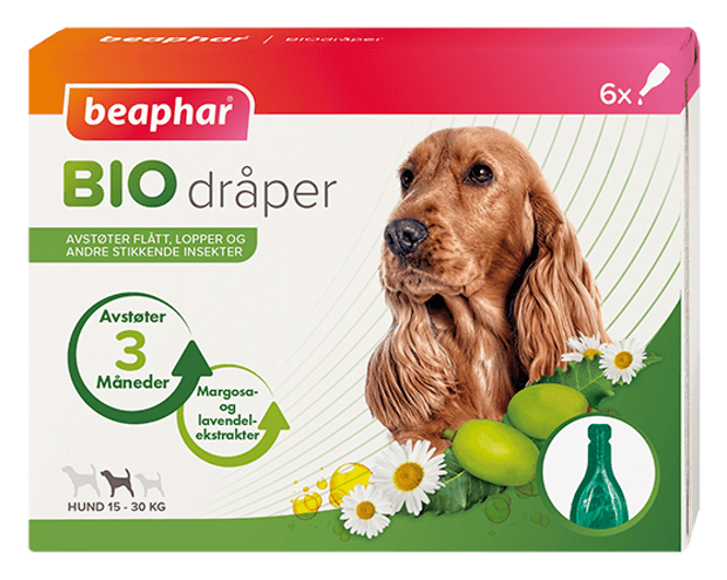 Hovedbilde Medium: Bio Spot On flått og innsektsmiddel til Hund 15-30kg 6x1ml
