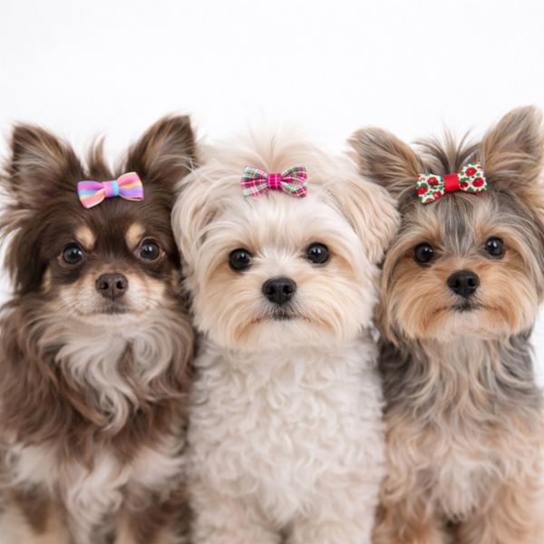 Hovedbilde 10pk enkle toppsløyfer med strikk - Fargemiks